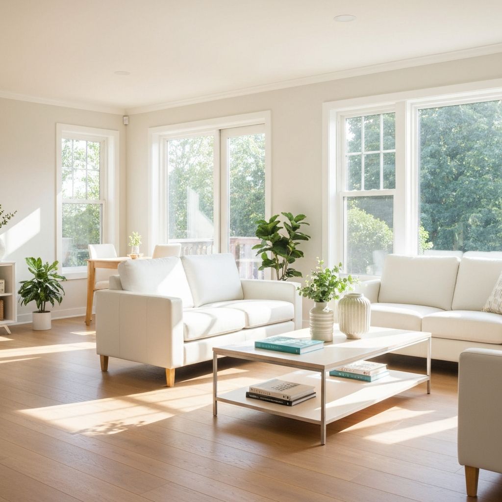 Clean bright living room